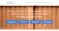 Desktop Screenshot of fenceinvestments.com